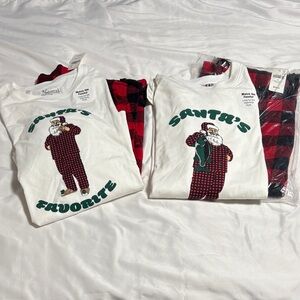 2 Sets of Matching Christmas Pajamas 1 set is L and one is M
